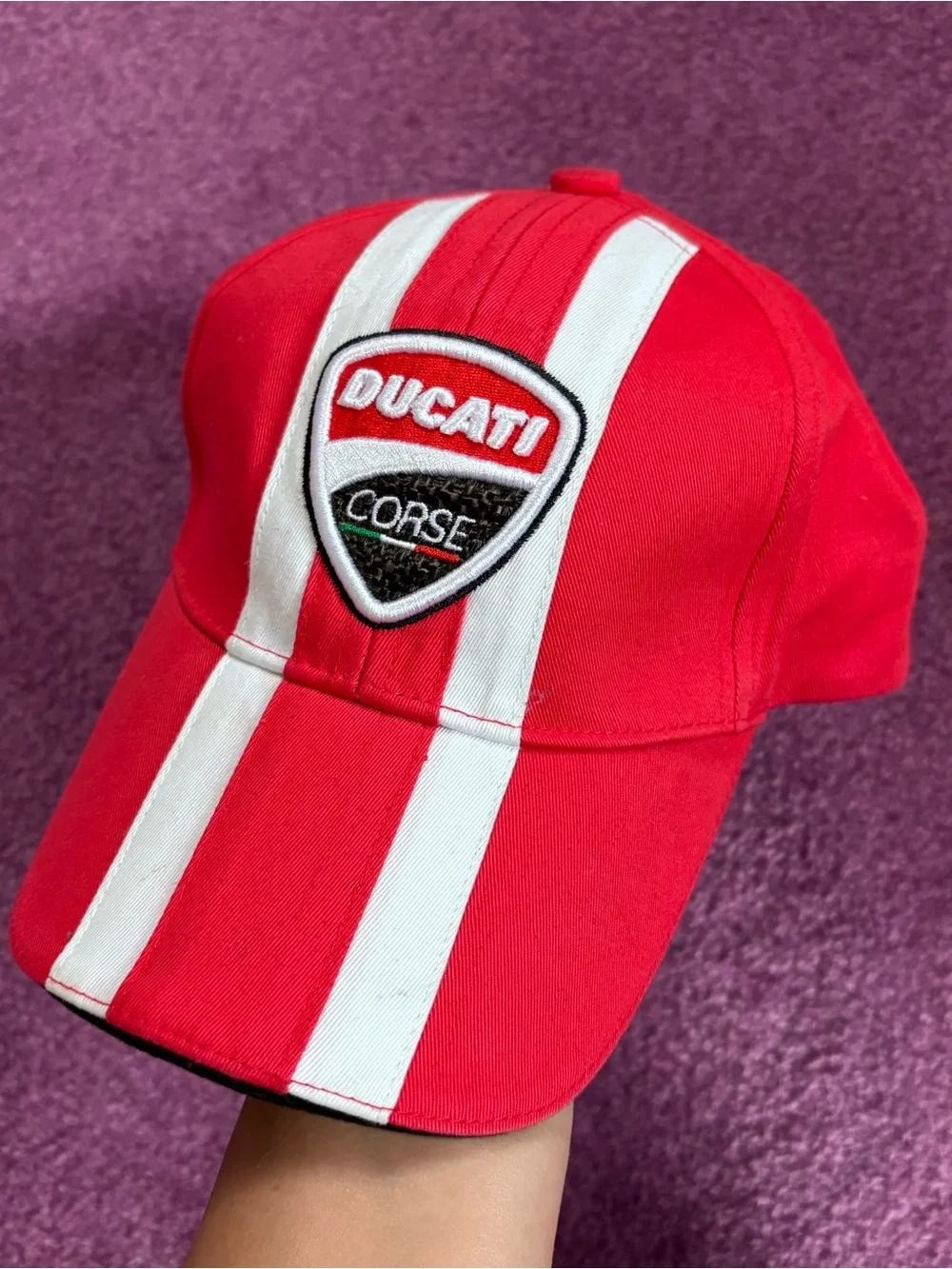 Ducati Corse Red Racing Stripe Cap